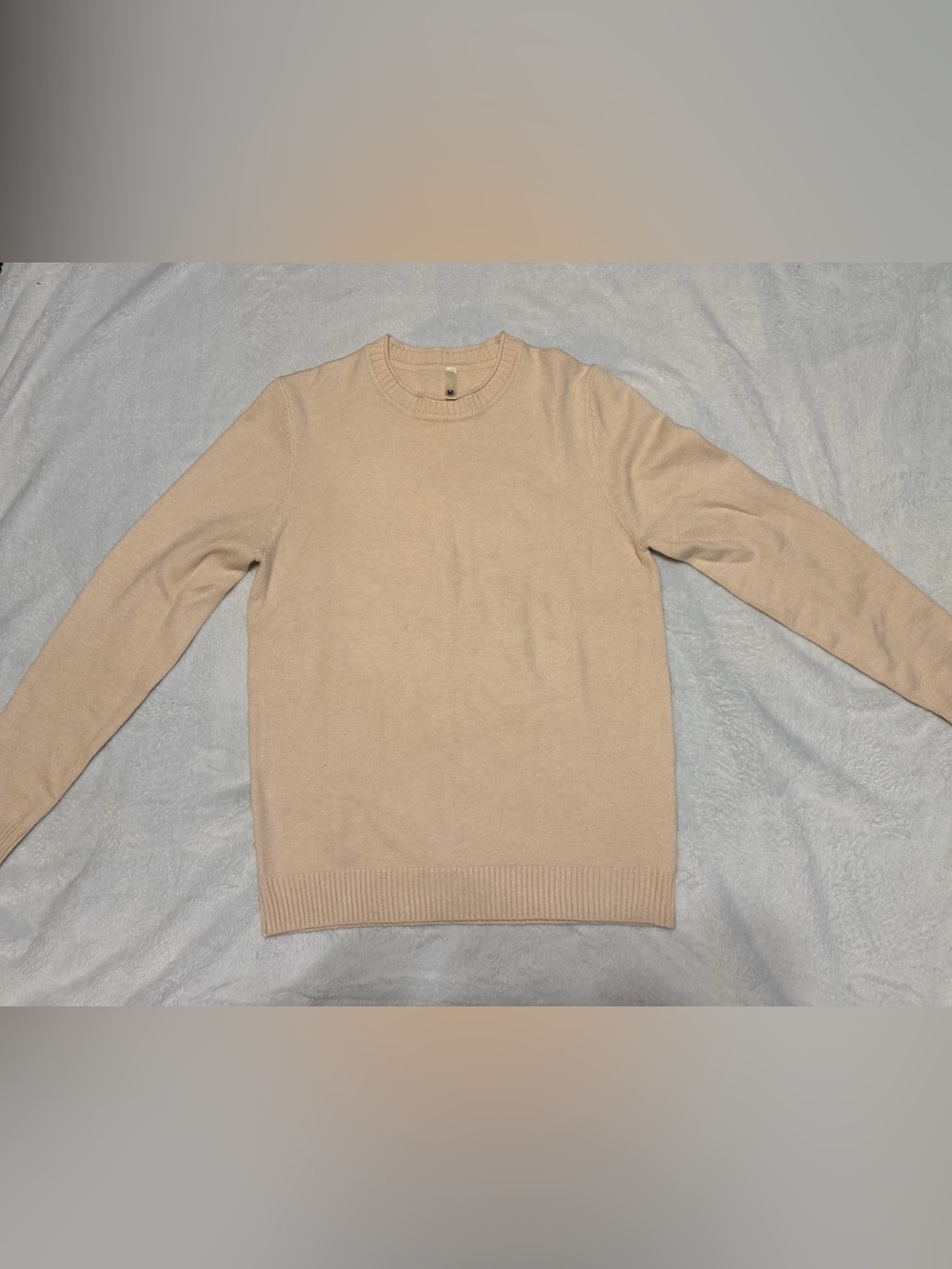 Women’s Cream Off-White Ultra Soft Crewneck Knit Sweater Size Medium
